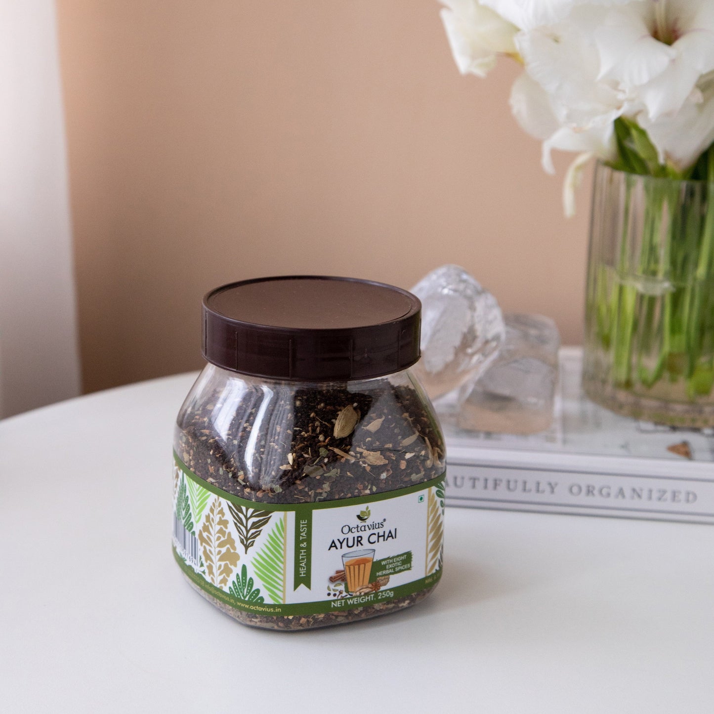 Ayur Chai (With Eight Exotic Herbal Spices) - 250 Gms Jar ( PACK OF 2 ) 250g