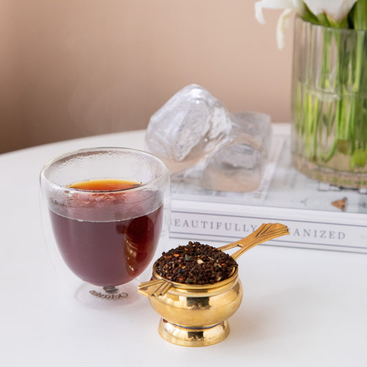 Octavius Vintage Brass Tea Strainer with long handle ( 5 cms base diameter) 150g