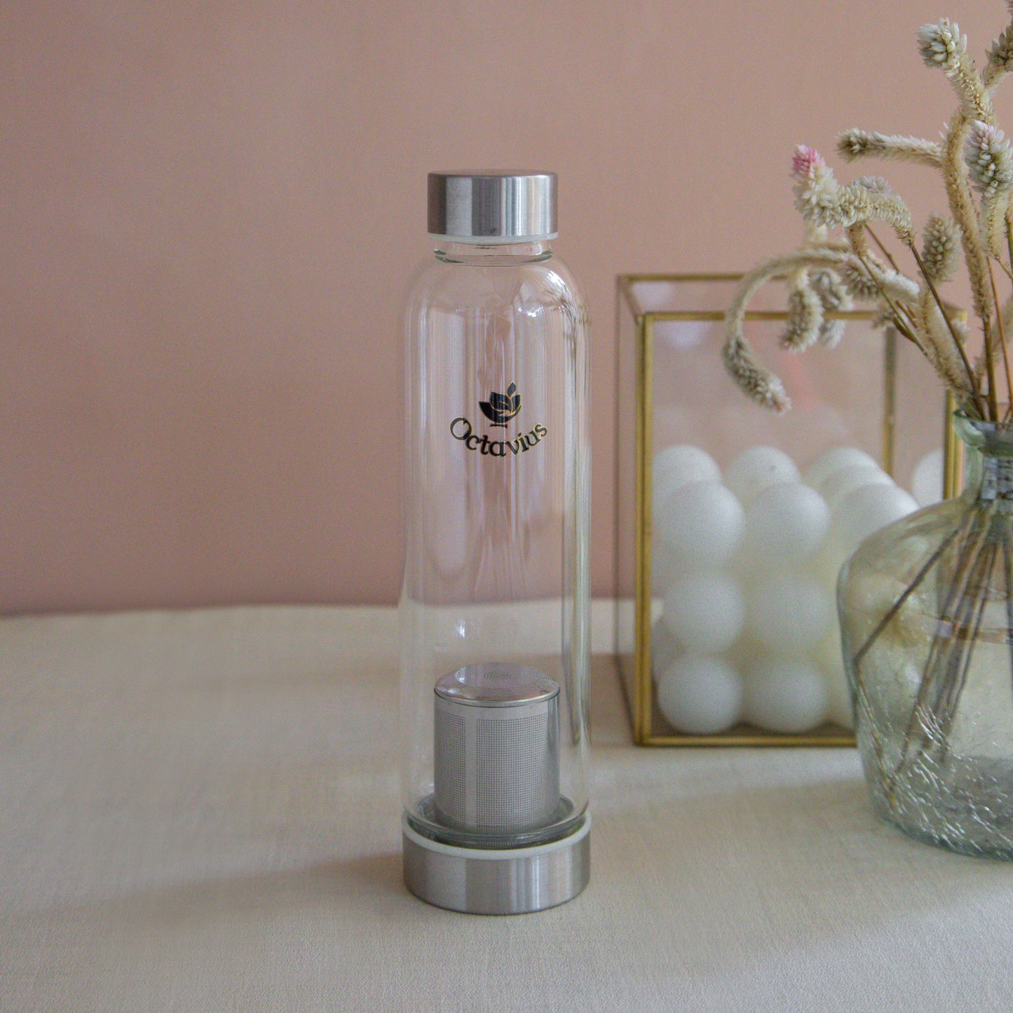 Borosilicate Glass Bottle With Infuser - 520ML 520ml