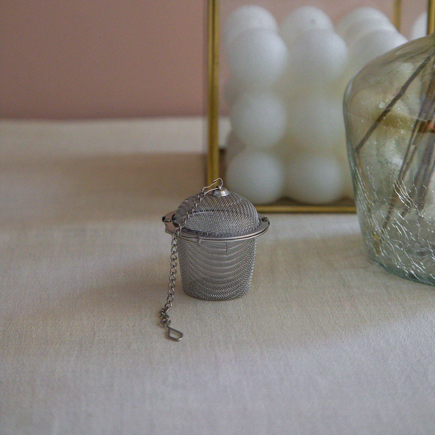 Basket Shaped Tea Infuser with Extended Chain 60g