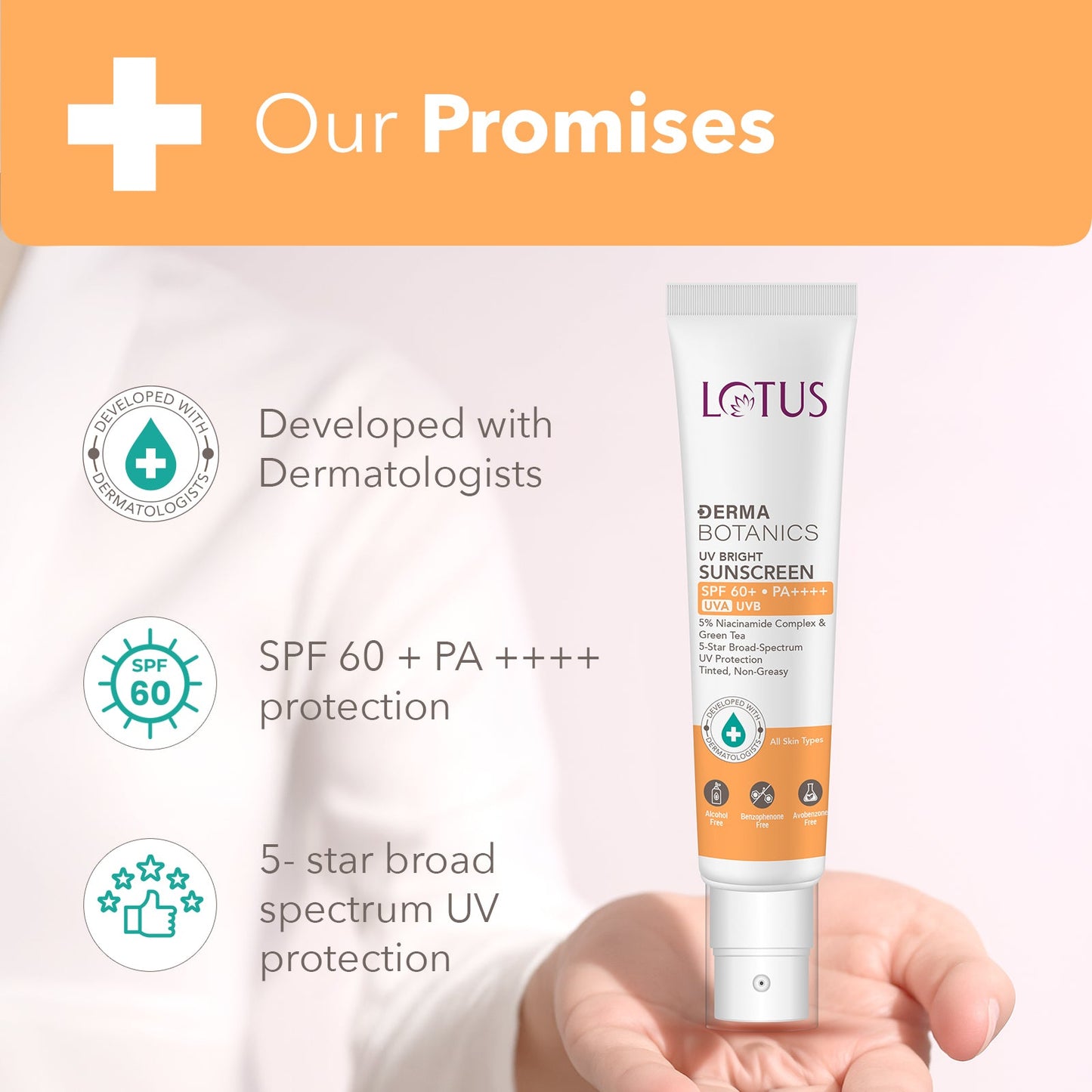DermaBotanics UV bright sunscreen SPF 60+ 40gm