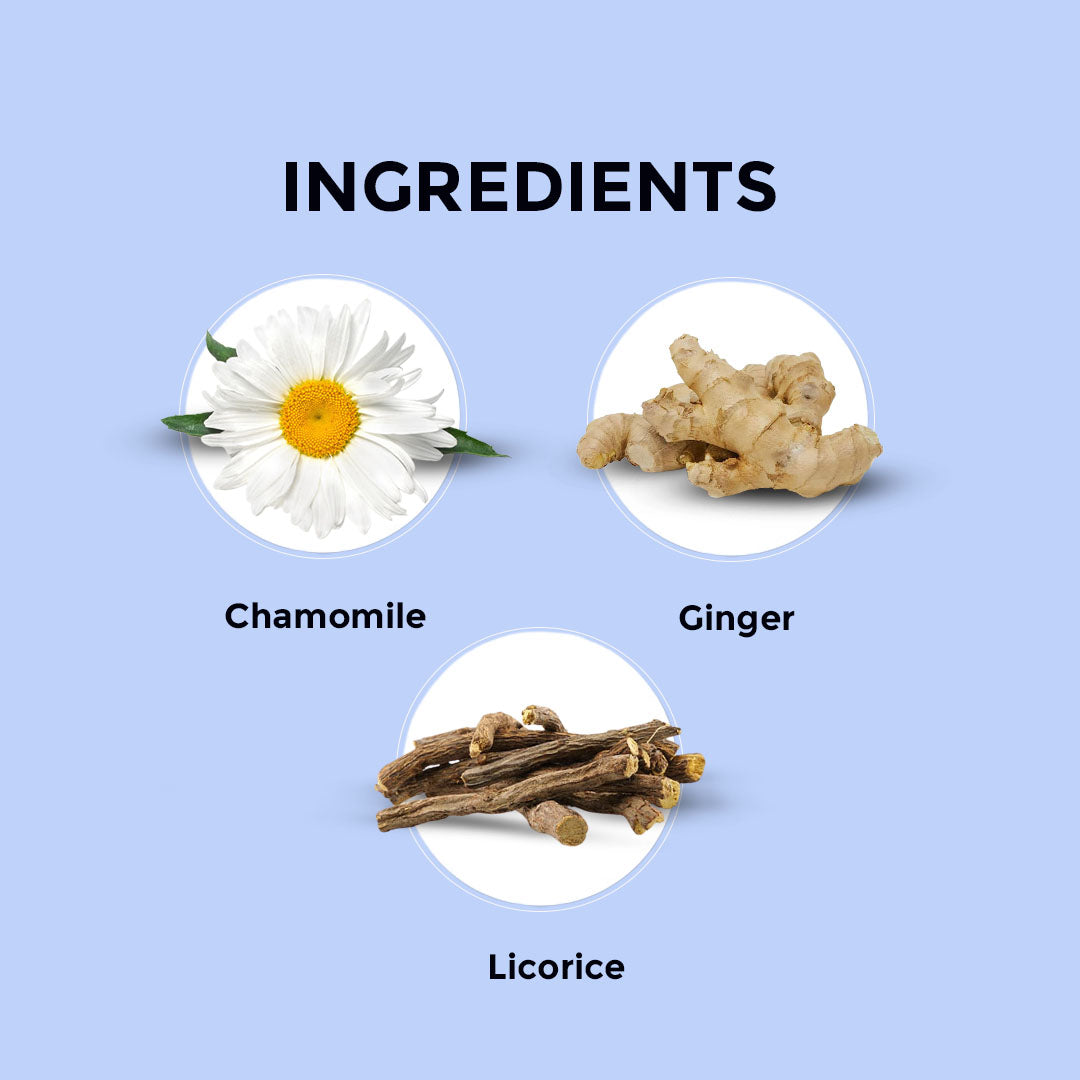 Chamomile Ginger Herbal Tea - 30 Tea Bags 30 Tea Bags