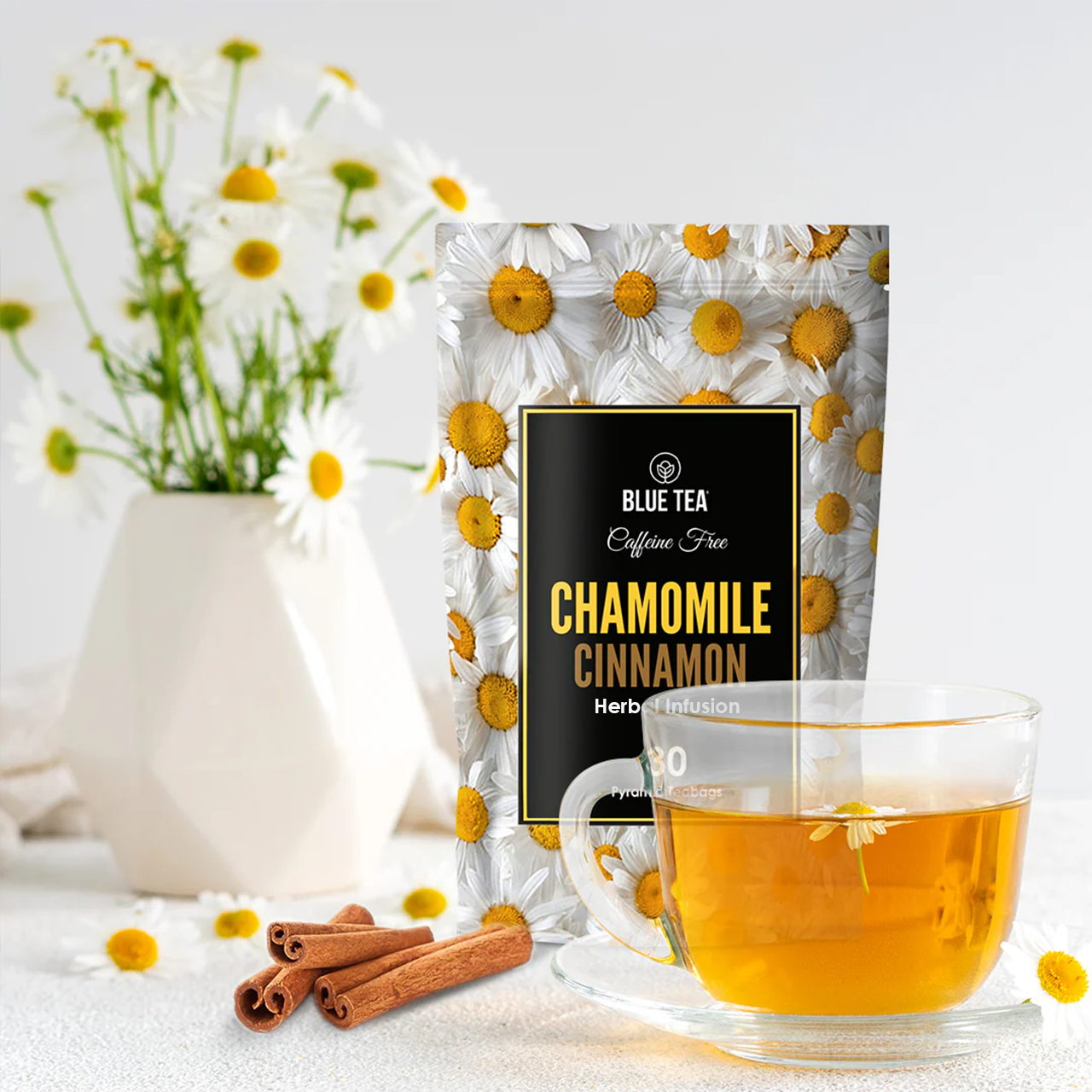 Chamomile Cinnamon Herbal Tea  - 30 Tea Bags 30 Tea Bags