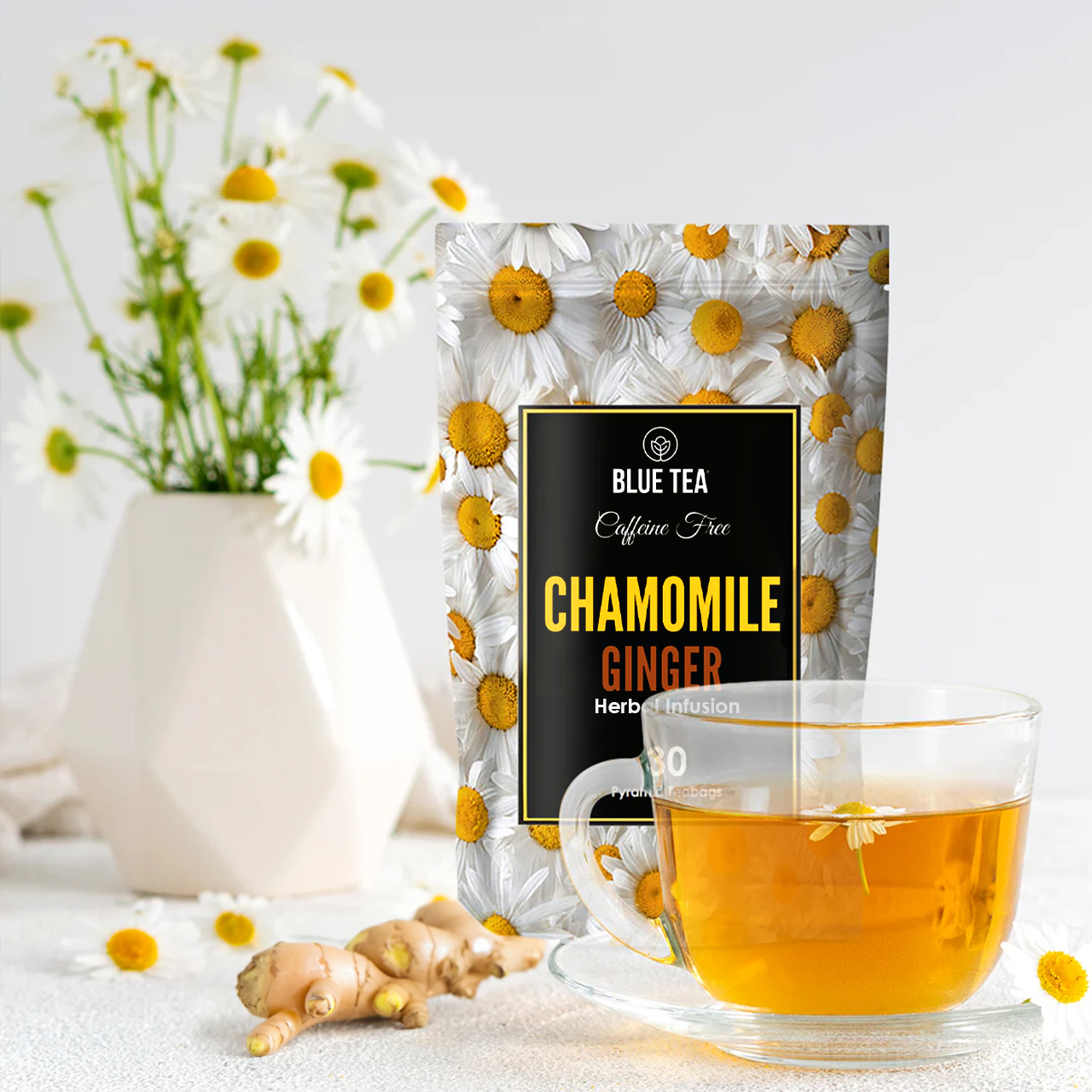 Chamomile Ginger Herbal Tea - 30 Tea Bags 30 Tea Bags