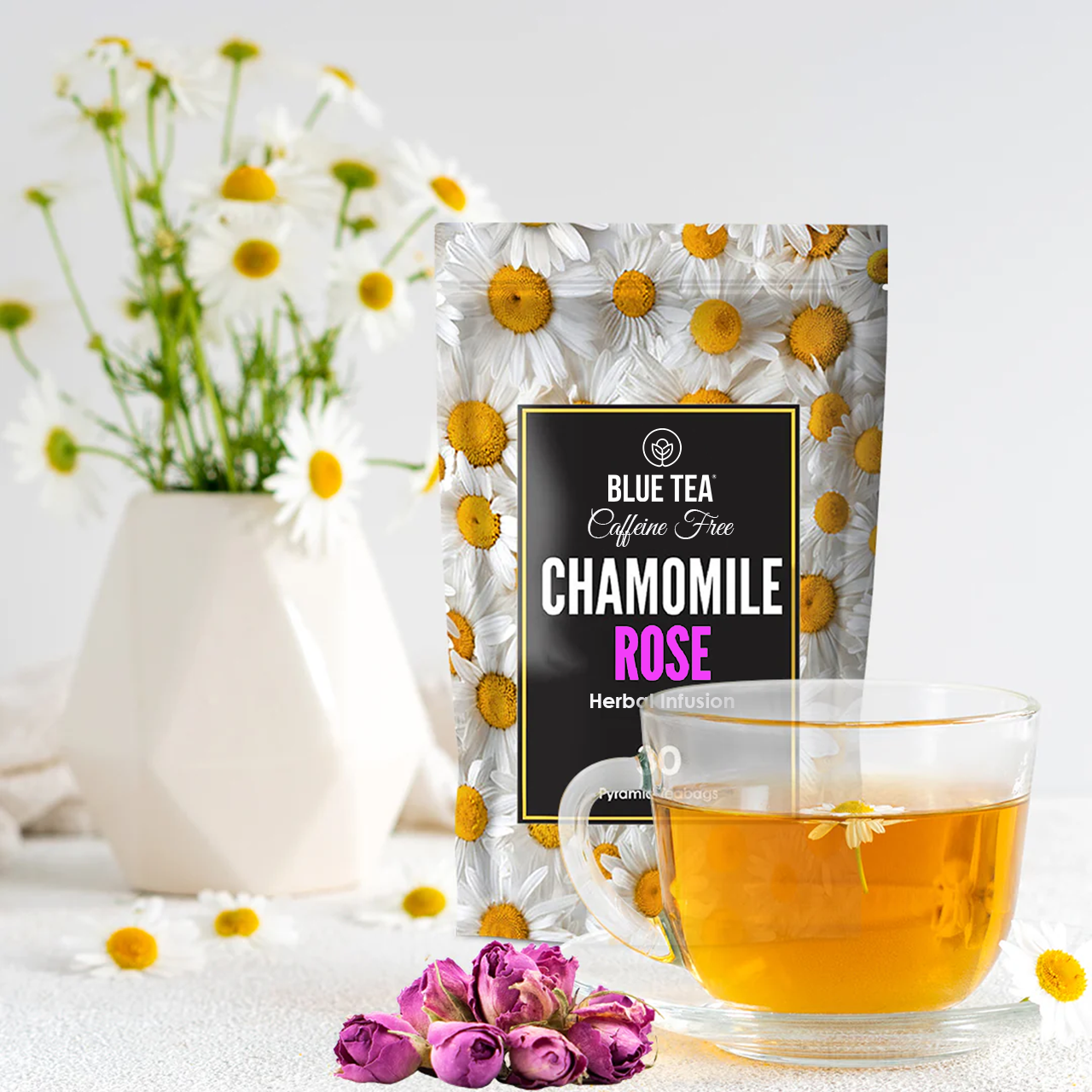 Chamomile Rose Herbal Tea - 30 Teabags 30 Tea Bags