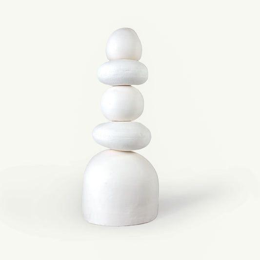SMALL PEBBLE TOTEM 長さ: 34.3、幅: 34.3、高さ: 91.4