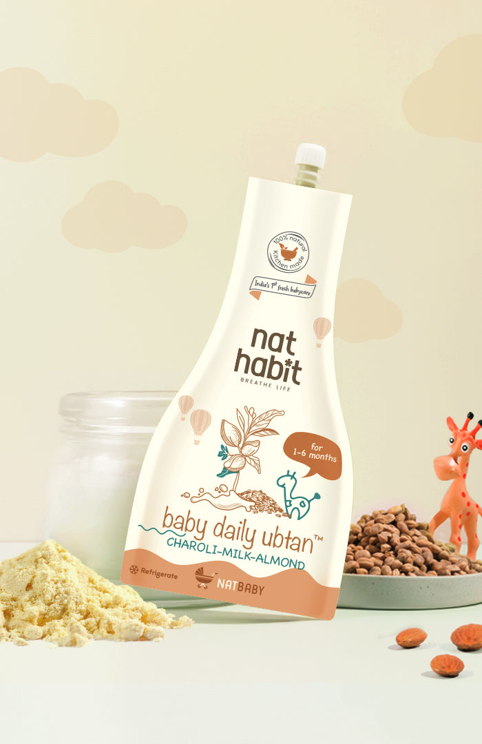 Fresh Baby Daily Ubtan - Charoli Milk Almond 80g x 1パック