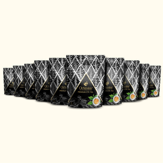 Octavius Premium CTC Tea (New and Improved Blend) - 1KG (Pack of 10) 1kg