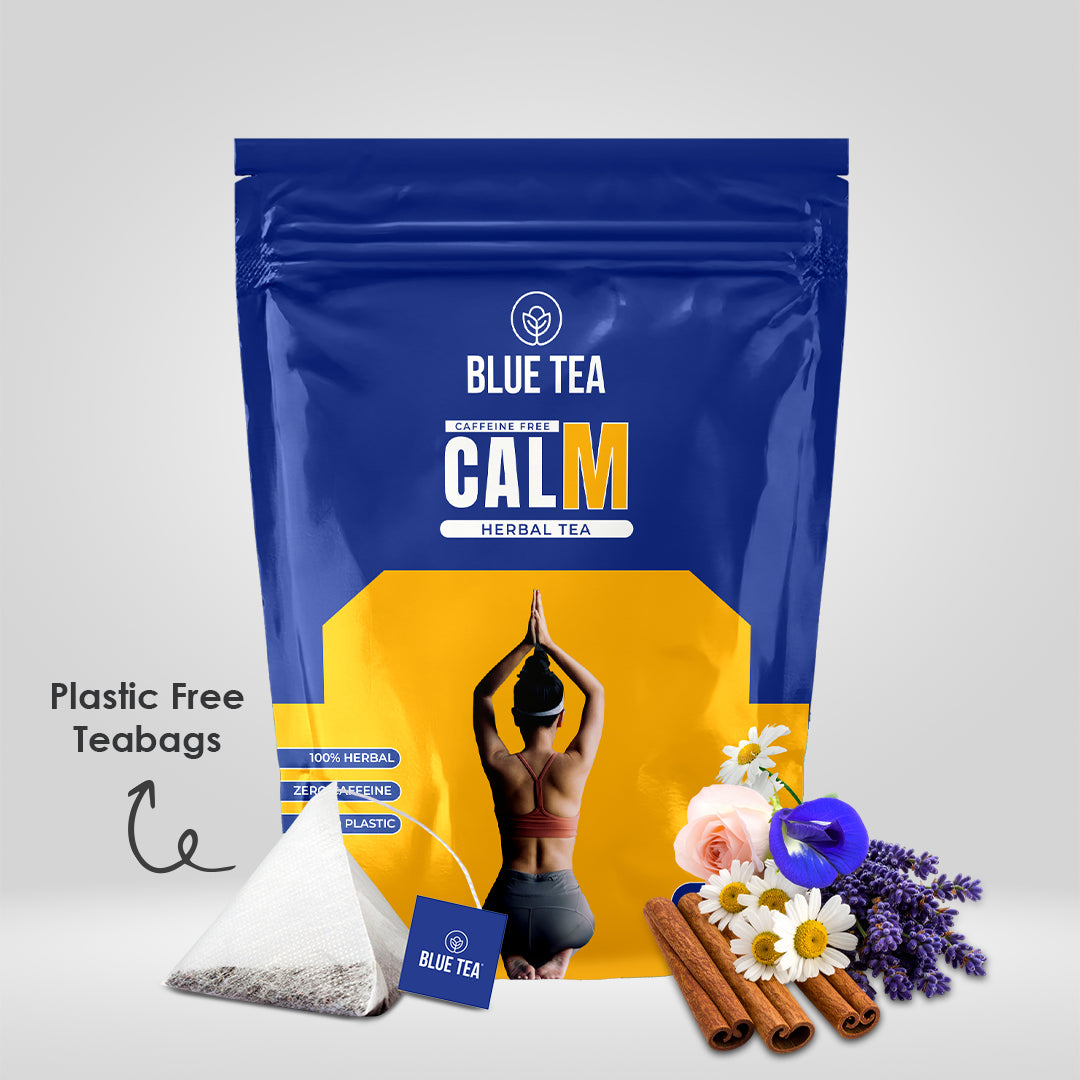 Stress Relief Calm Herbal Tea - 30 Tea Bags | For Migraine, Stress 30 Tea Bags