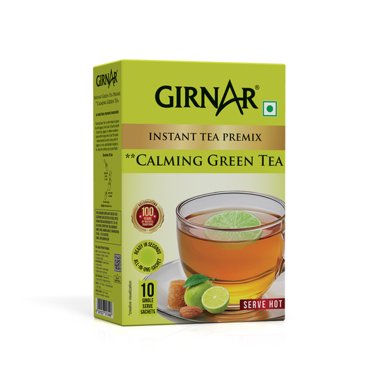 【Girnar】 Instant Premix Calming Green Tea｜インスタント プレミックス カーミング グリーンティー｜10 Sachets