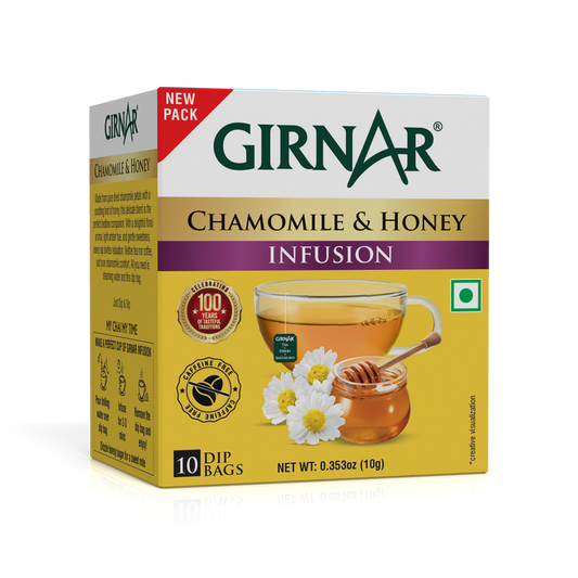 【Girnar】 Camomile Infusion With Honey｜カモミールインフュージョン ウィズハニー｜10 Tea Bags