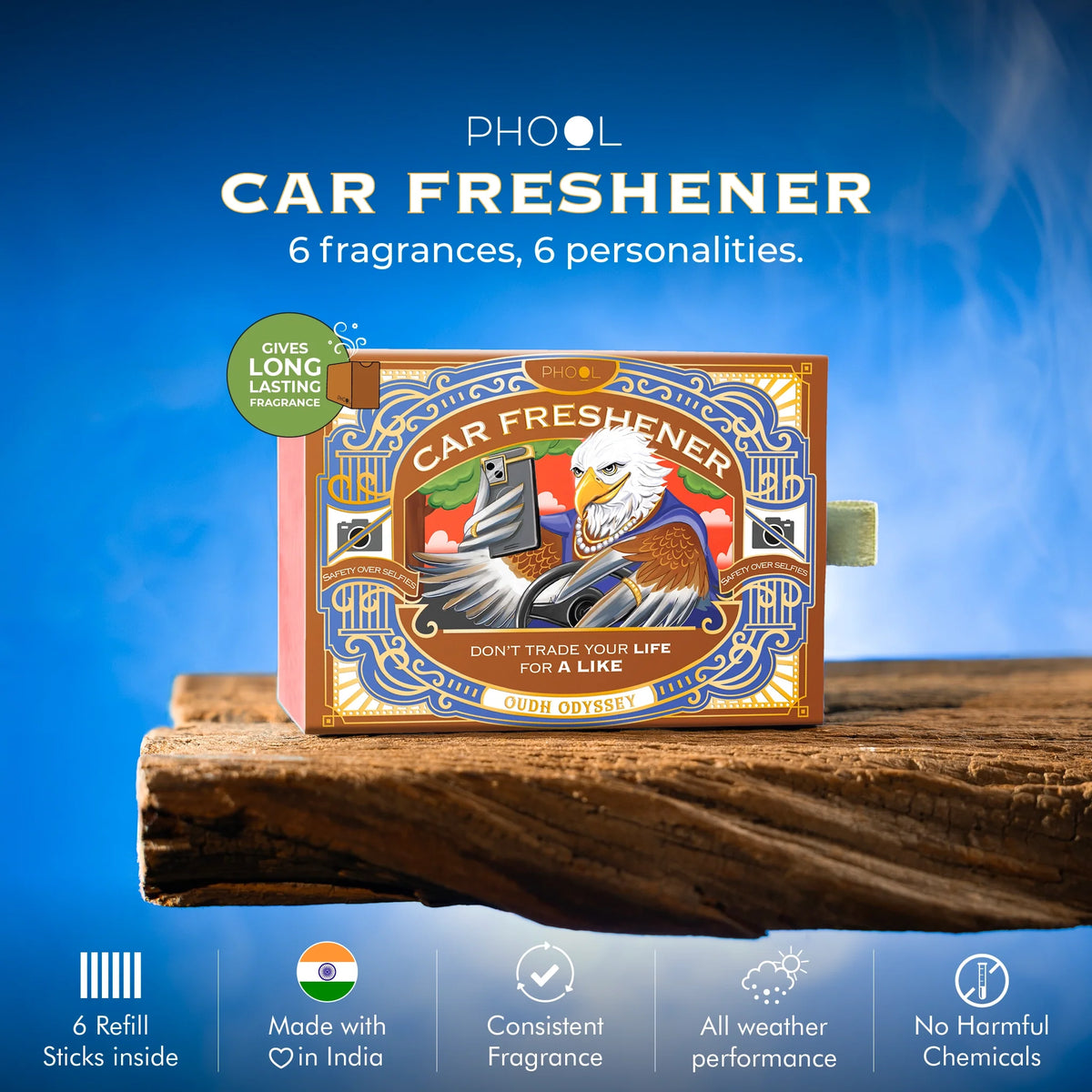 【Phool】Car Freshener – Oudh Odyssey｜カーフレッシュナー ウード オデッセイ（車用ディフューザー）