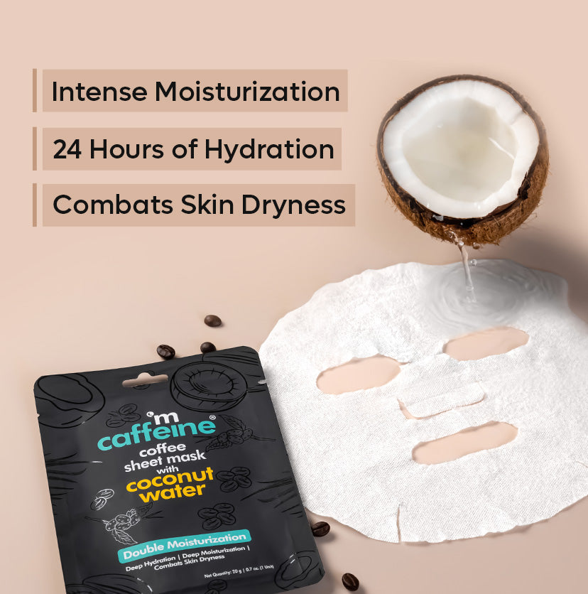 Coconut Water Coffee Sheet Mask - 20g each