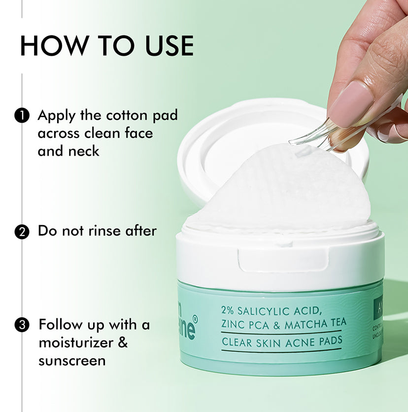 2% Salicylic Acid Serum-Acne Pads with Matcha Tea - 40 N