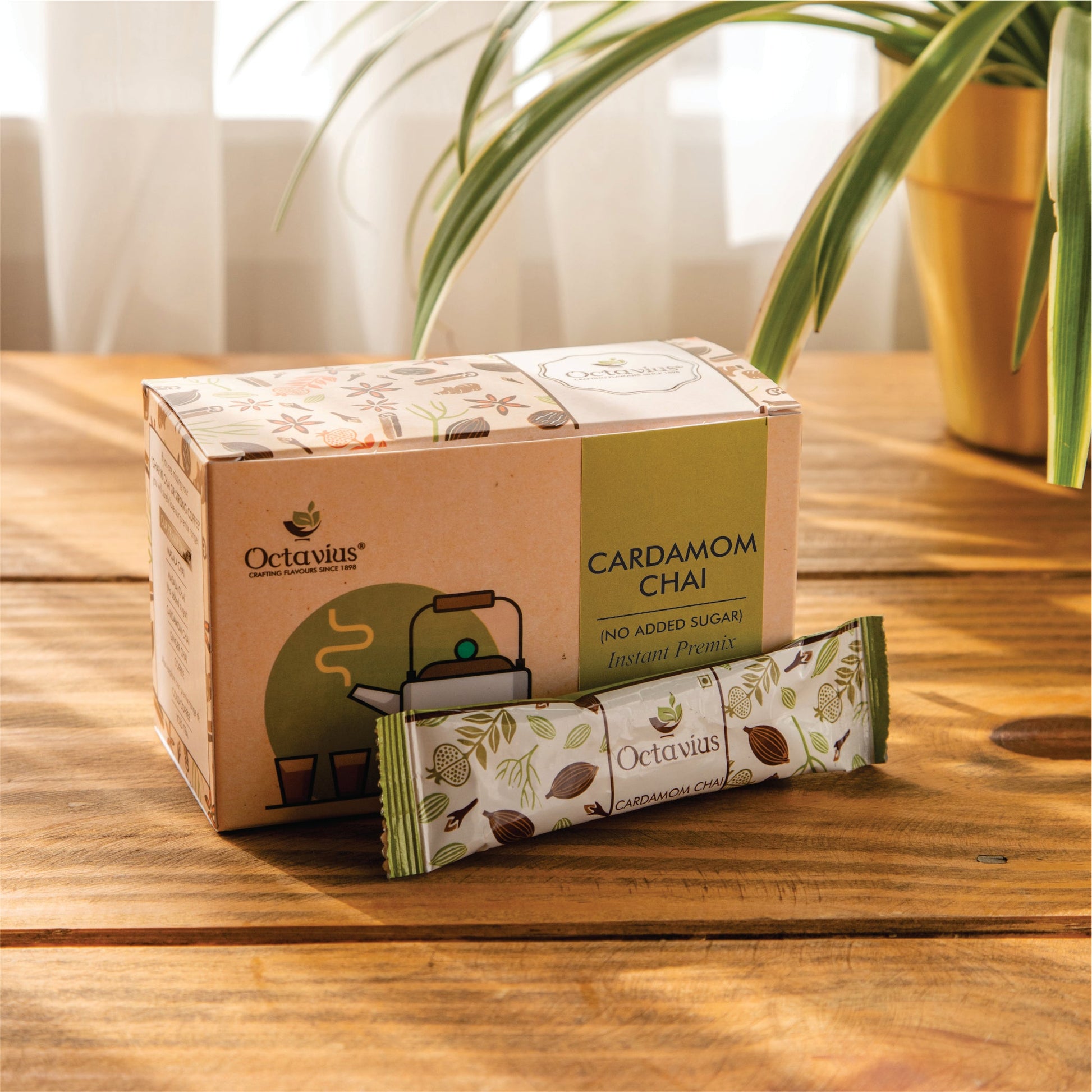 Cardamom Chai Instant Premix- 15 Sachets ( No added Sugar ) 15sachets