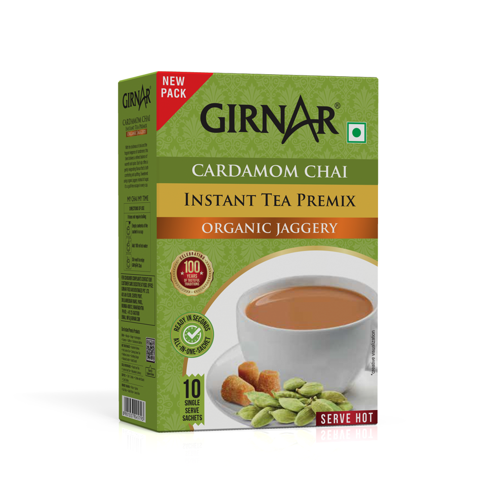 Instant Cardamom Chai Premix With Organic Jaggery 10 Sachets