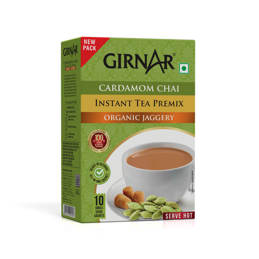 Instant Cardamom Chai Premix With Organic Jaggery 10 Sachets