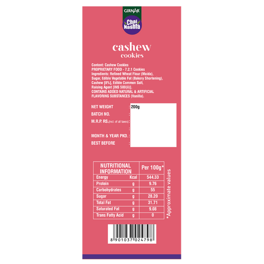 Chai Nashta - Cashew Cookies 200g