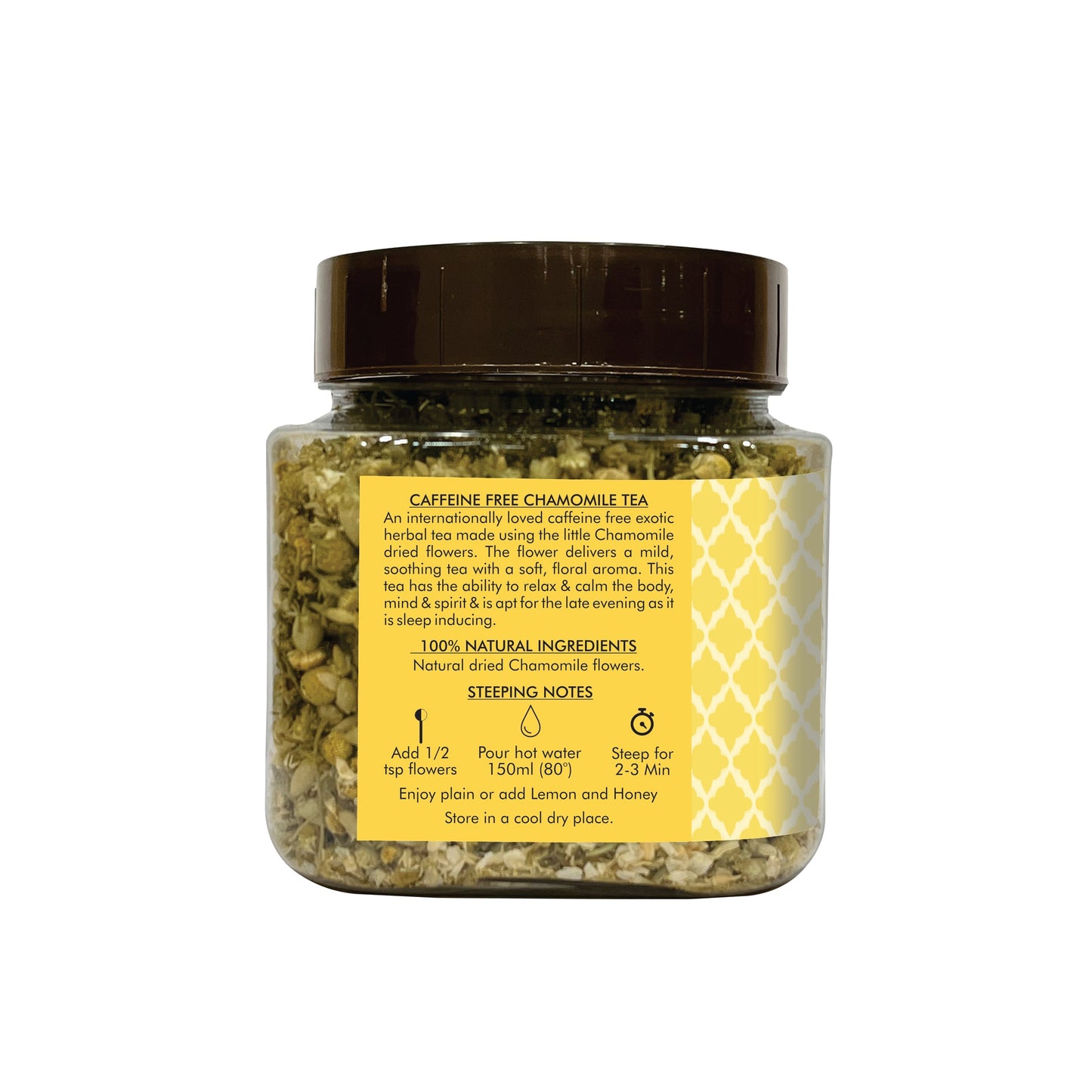 Chamomile Flower  Herbal Infusion   ( Loose Leaf )  - 50 Gms - Jar 50g