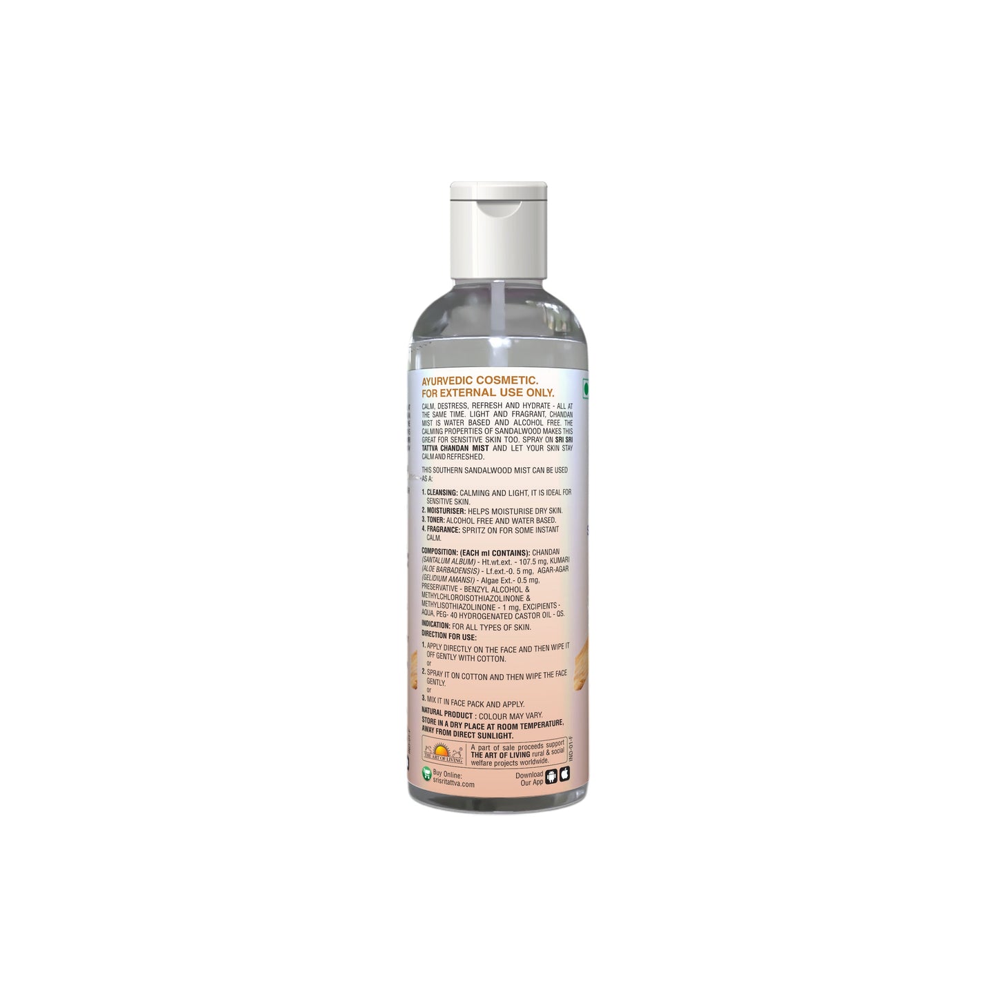 Chandan - Southern Sandalwood Mist | Keep Your Skin Calm And Refreshed | Cleanser, Moisturiser, Toner, Fragrance | Flip Top Bottle | 100 ml 100ml