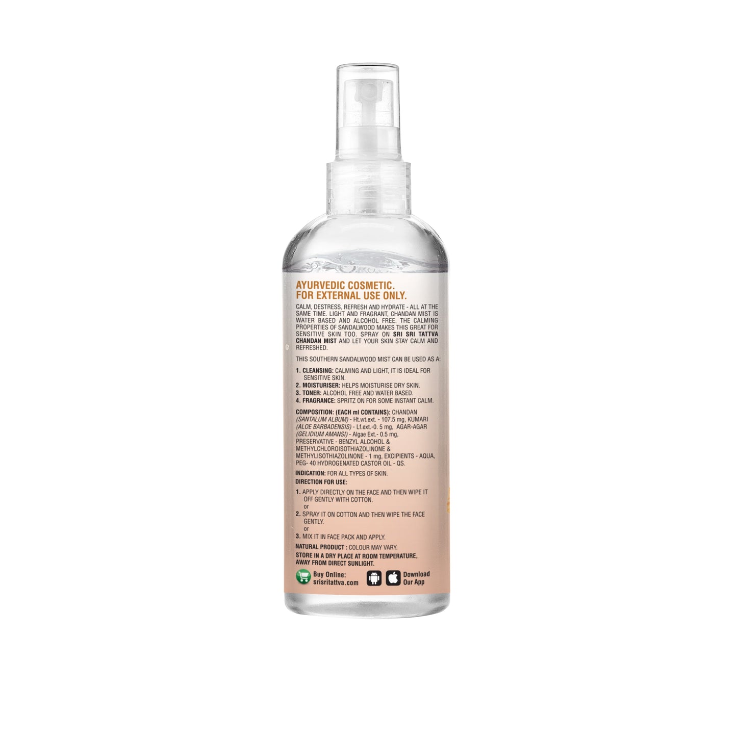 Chandan - Southern Sandalwood Mist | Keep Your Skin Calm And Refreshed | Cleanser, Moisturiser, Toner, Fragrance | Spray Bottle | 50 ml 50ml