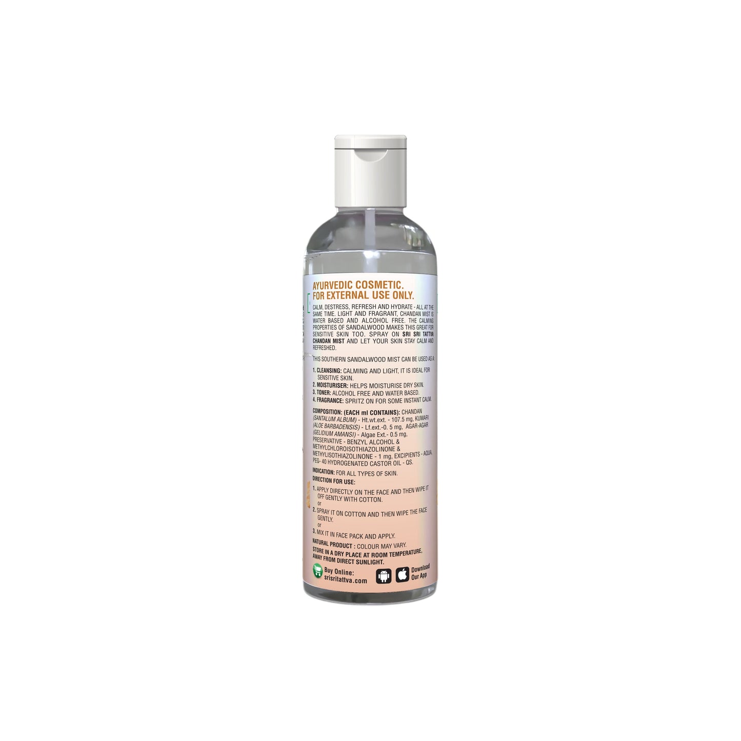 Chandan - Southern Sandalwood Mist | Keep Your Skin Calm And Refreshed | Cleanser, Moisturiser, Toner, Fragrance | Flip Top Bottle | 50 ml 50ml