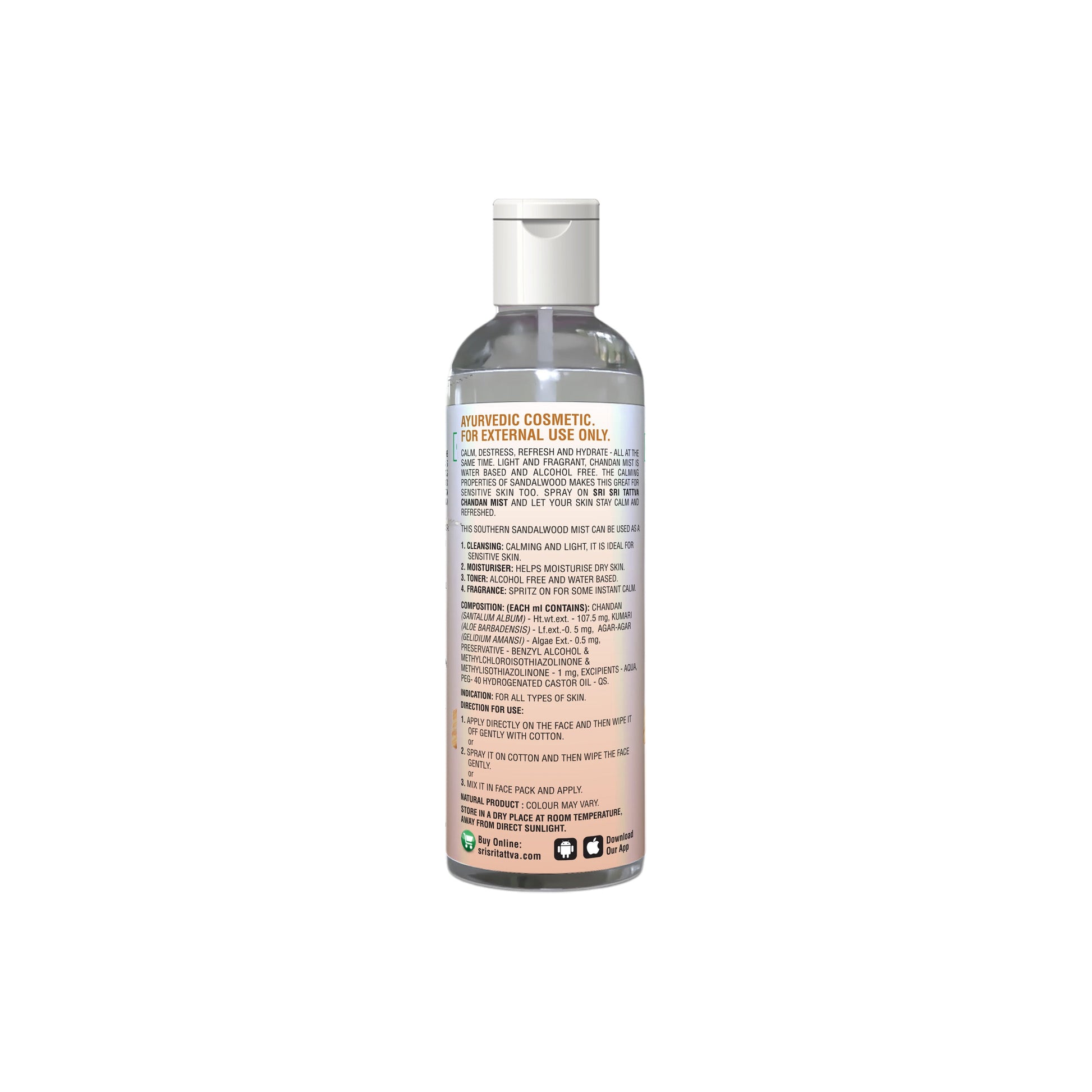 Chandan - Southern Sandalwood Mist | Keep Your Skin Calm And Refreshed | Cleanser, Moisturiser, Toner, Fragrance | Flip Top Bottle | 50 ml 50ml