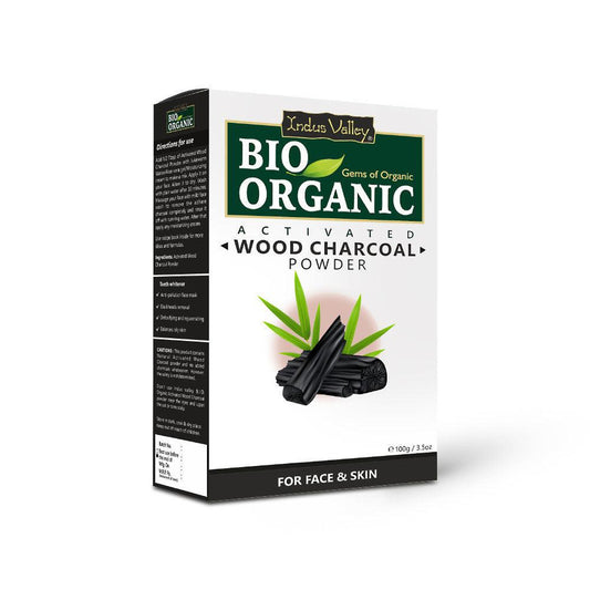 【Indus Valley】 Bio Organic Activated Wood Charcoal Powder｜ビオ オーガニック アクティベーテッド ウッドチャコールパウダー｜100g