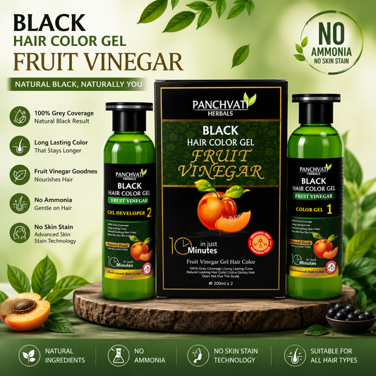 Black Hair Color Gel Fruit Vinegar 500ml x 2
