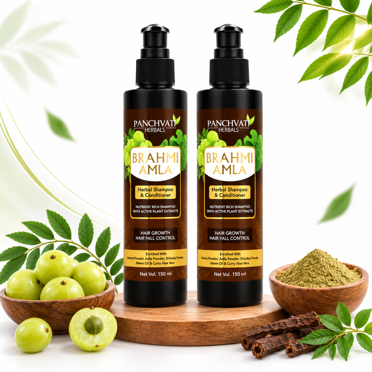 Brahmi Amla Herbal Shampoo 150g x 2