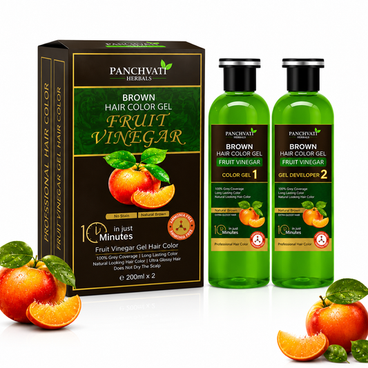 Fruit Vinegar Brown Hair Color Gel 200ml x 2