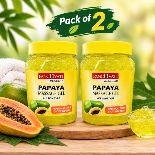 【Panchvati Herbals】 Papaya Massage Gel Pack of 2｜パパイヤ マッサージジェル 2個セット｜500g×2