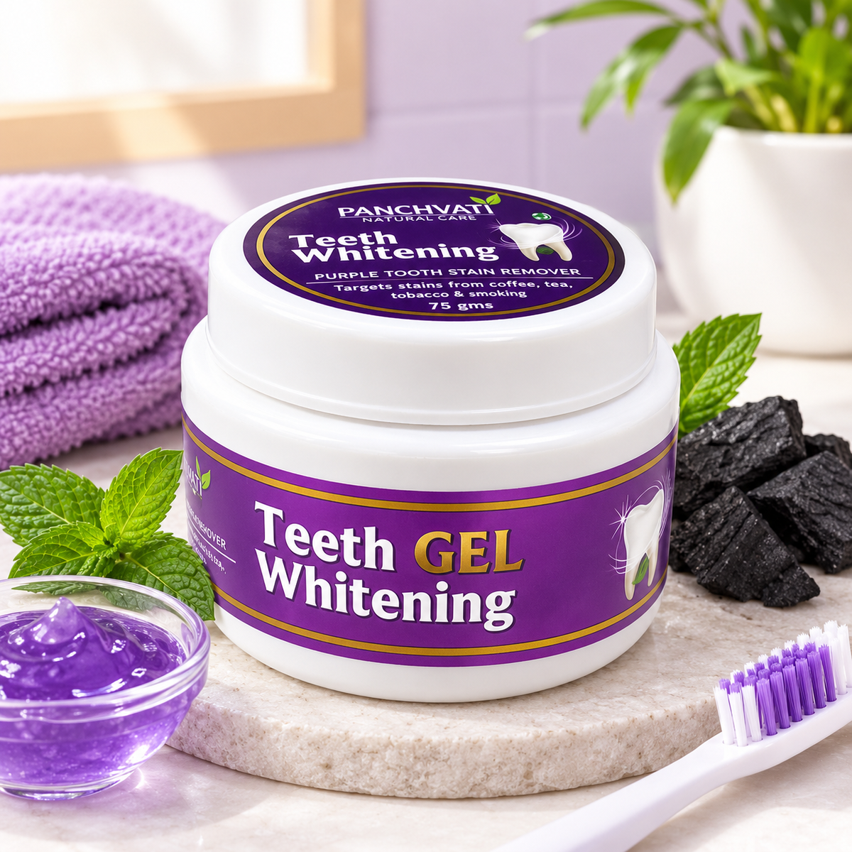 Natural Care Purple Teeth Whitening Gel 75g