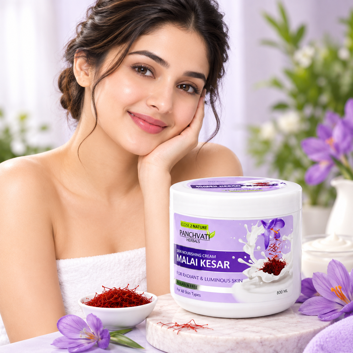 Malai Kesar Skin Nourishing Cream 800ml