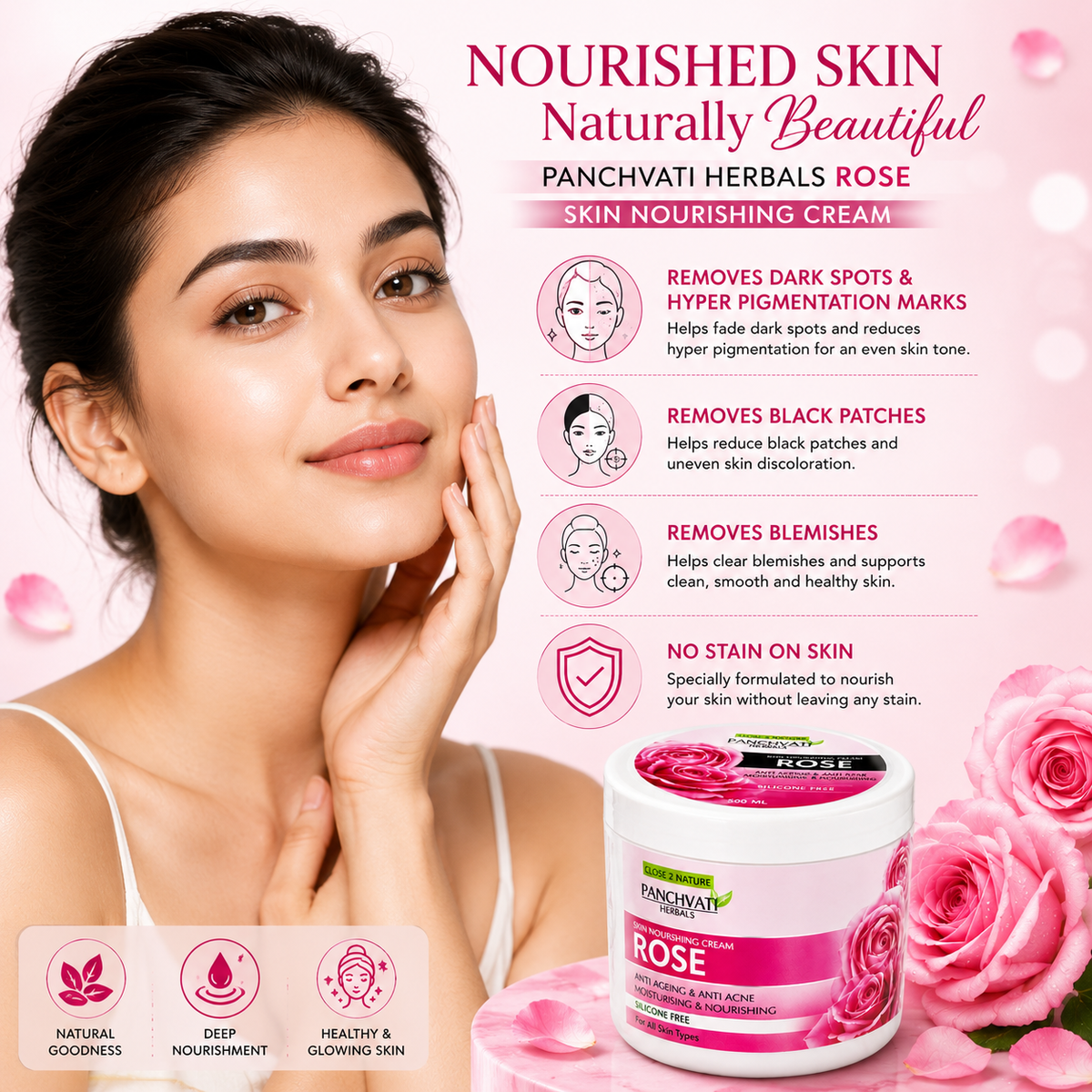 Rose Skin Nourishing Cream 800ml