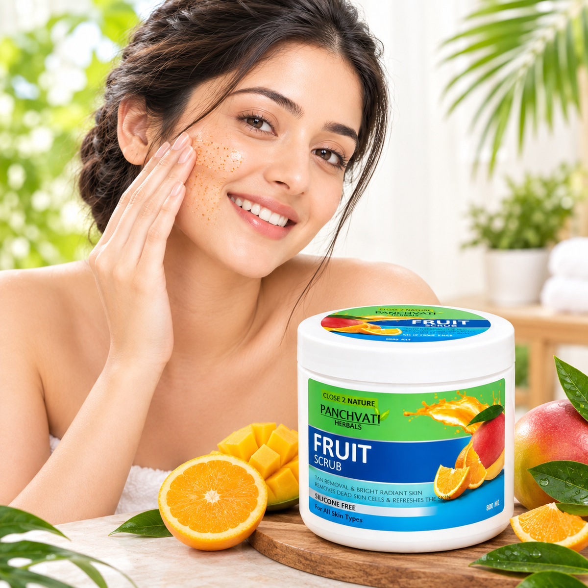 【Panchvati Herbals】 Fruit Scrub｜フルーツ スクラブ 大容量｜800ml