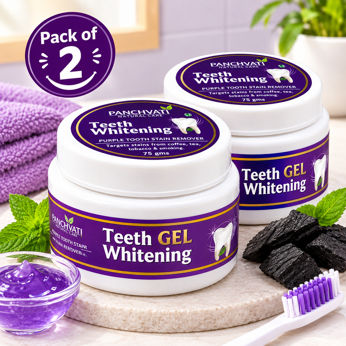 Purple Teeth Whitening Gel 75g x 2