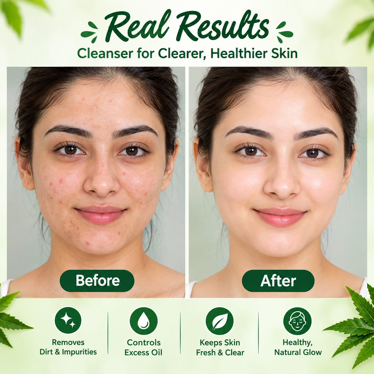 【Panchvati Herbals】 Neem Face Wash Pack of 6｜ニーム フェイスウォッシュ 6本セット｜60ml×6