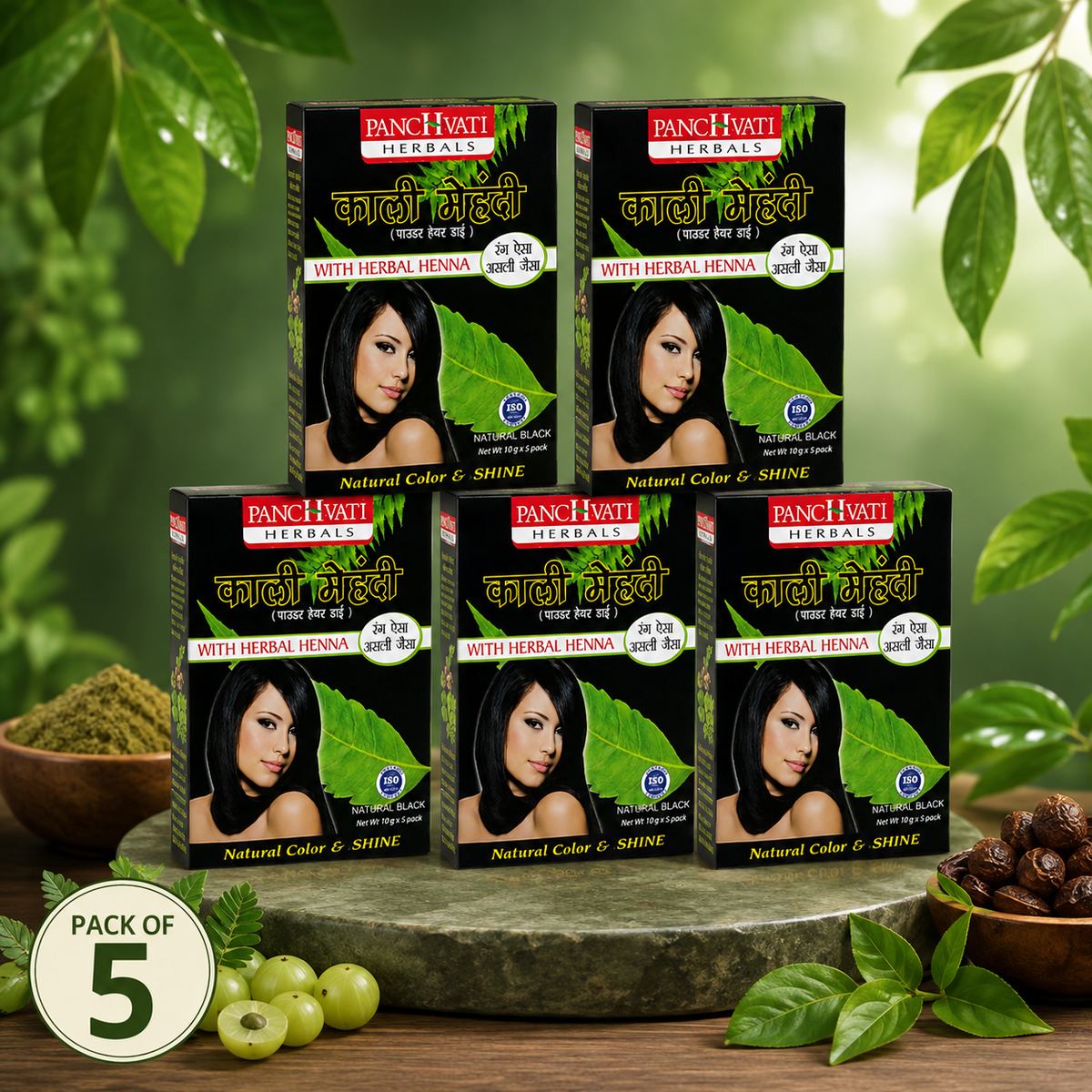 Henna Black Mehandi Pack of 5 10g x 5 x 5 (250g)