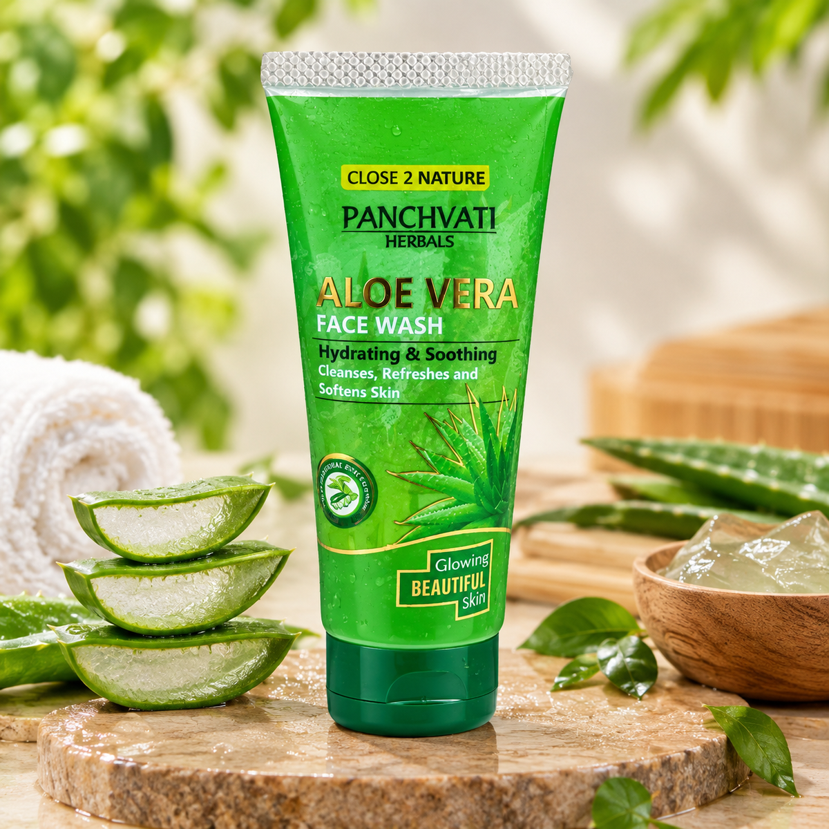【Panchvati Herbals】 Aloe Vera Face Wash Pack of 6｜アロエベラ フェイスウォッシュ 6本セット｜60ml×6