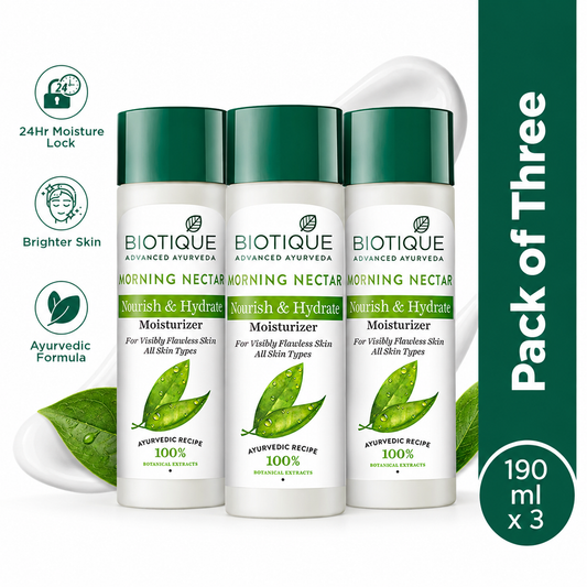 Biotique Morning Nectar Nourishing Lotion 190ml x 3