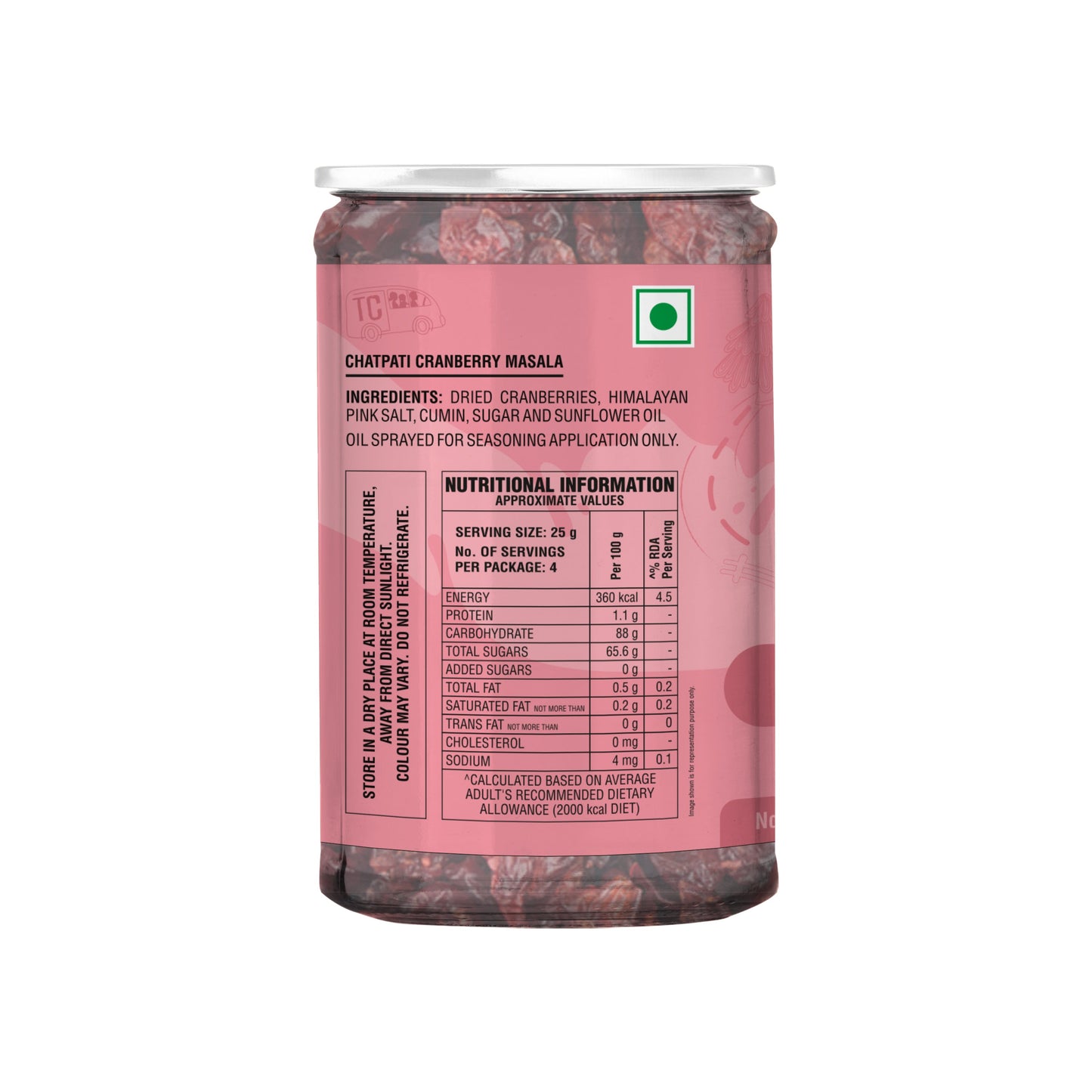 TRUE CREW Chatpati Cranberry Masala 100 g Jar 100g