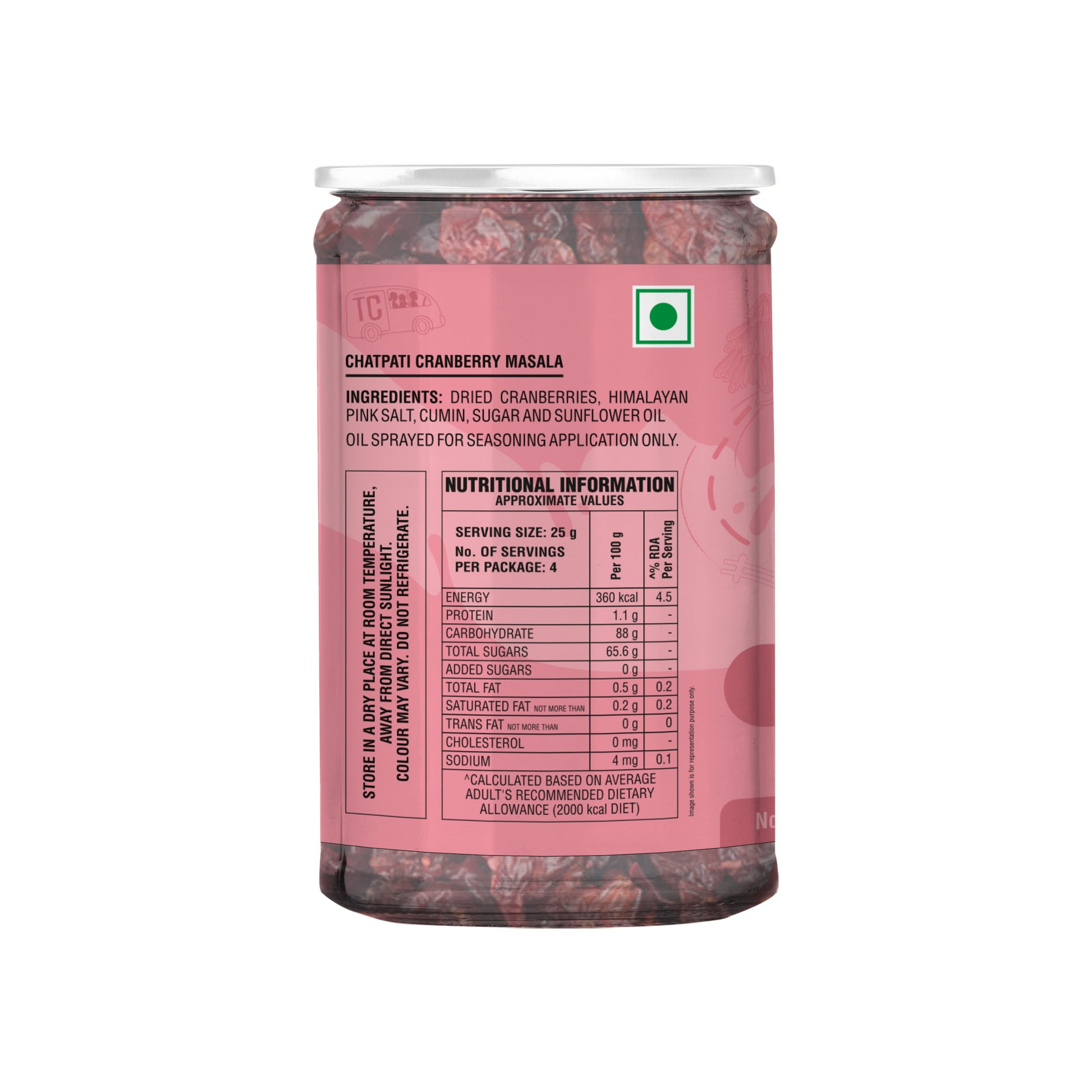 TRUE CREW Chatpati Cranberry Masala 100 g Jar 100g