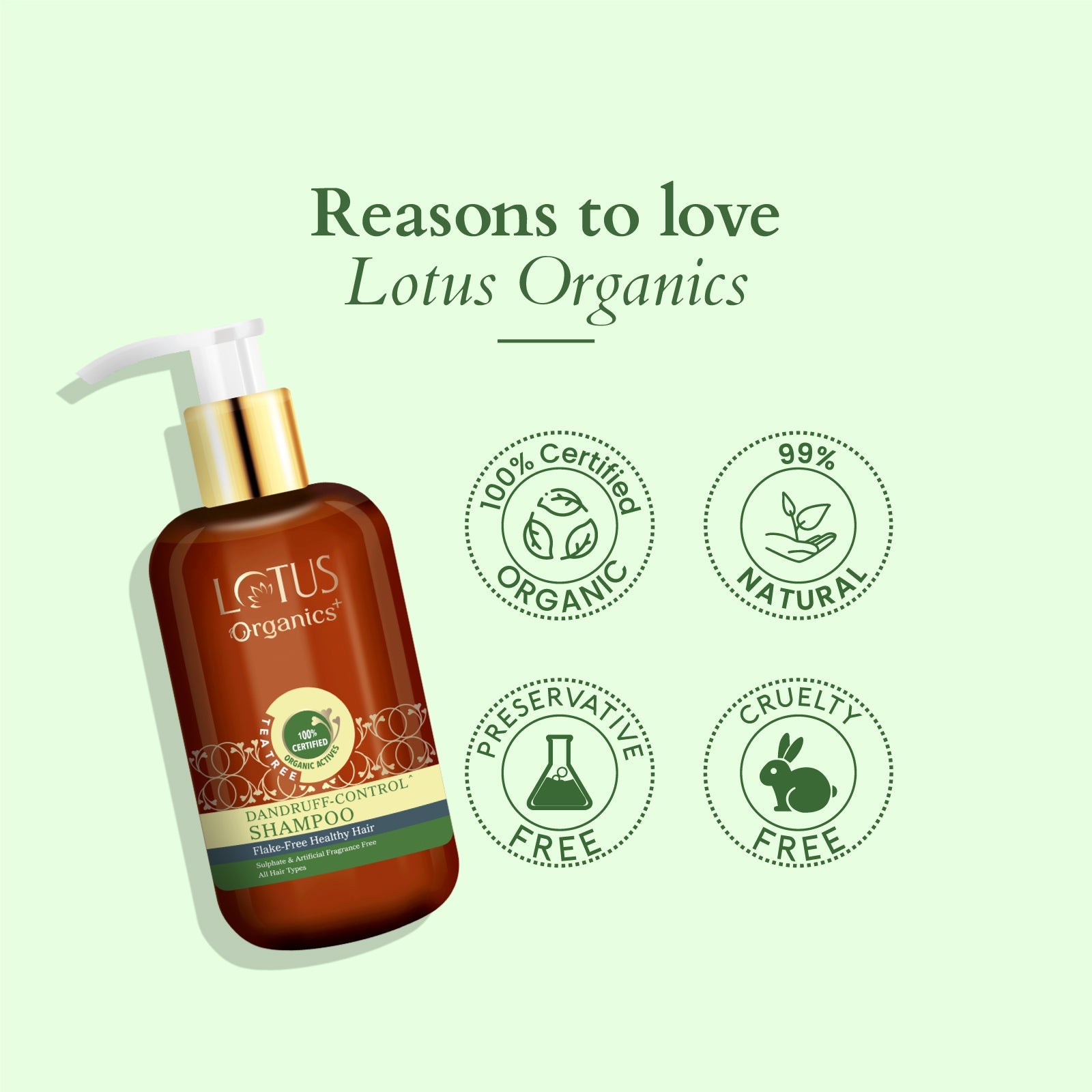 Organics+ Chemical-Free Anti-Dandruff Shampoo 