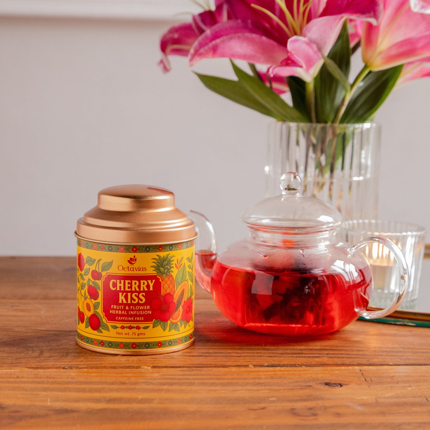 Octavius Cherry Kiss – Fruit & Flower Herbal Infusion (75g) 75g