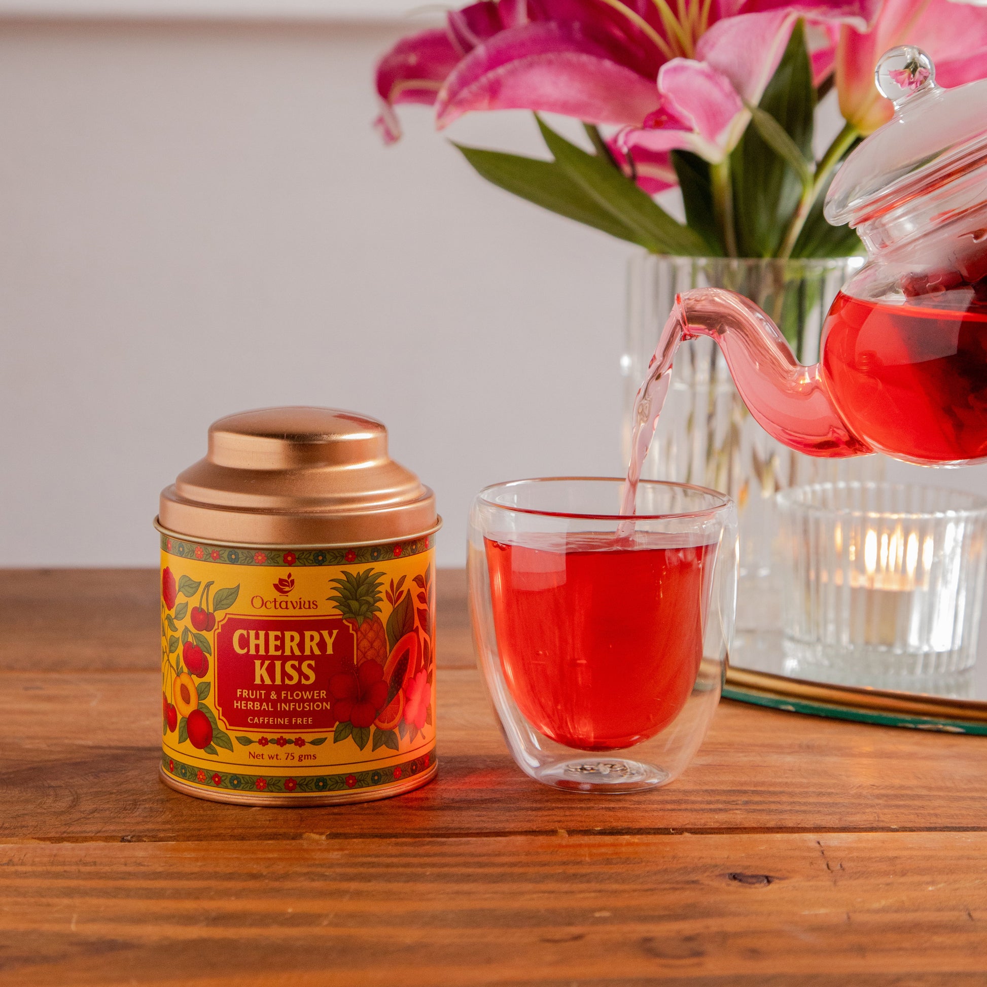 Octavius Cherry Kiss – Fruit & Flower Herbal Infusion (75g) 75g