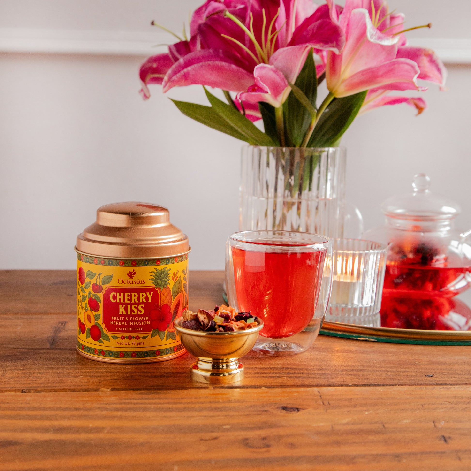 Octavius Cherry Kiss – Fruit & Flower Herbal Infusion (75g) 75g