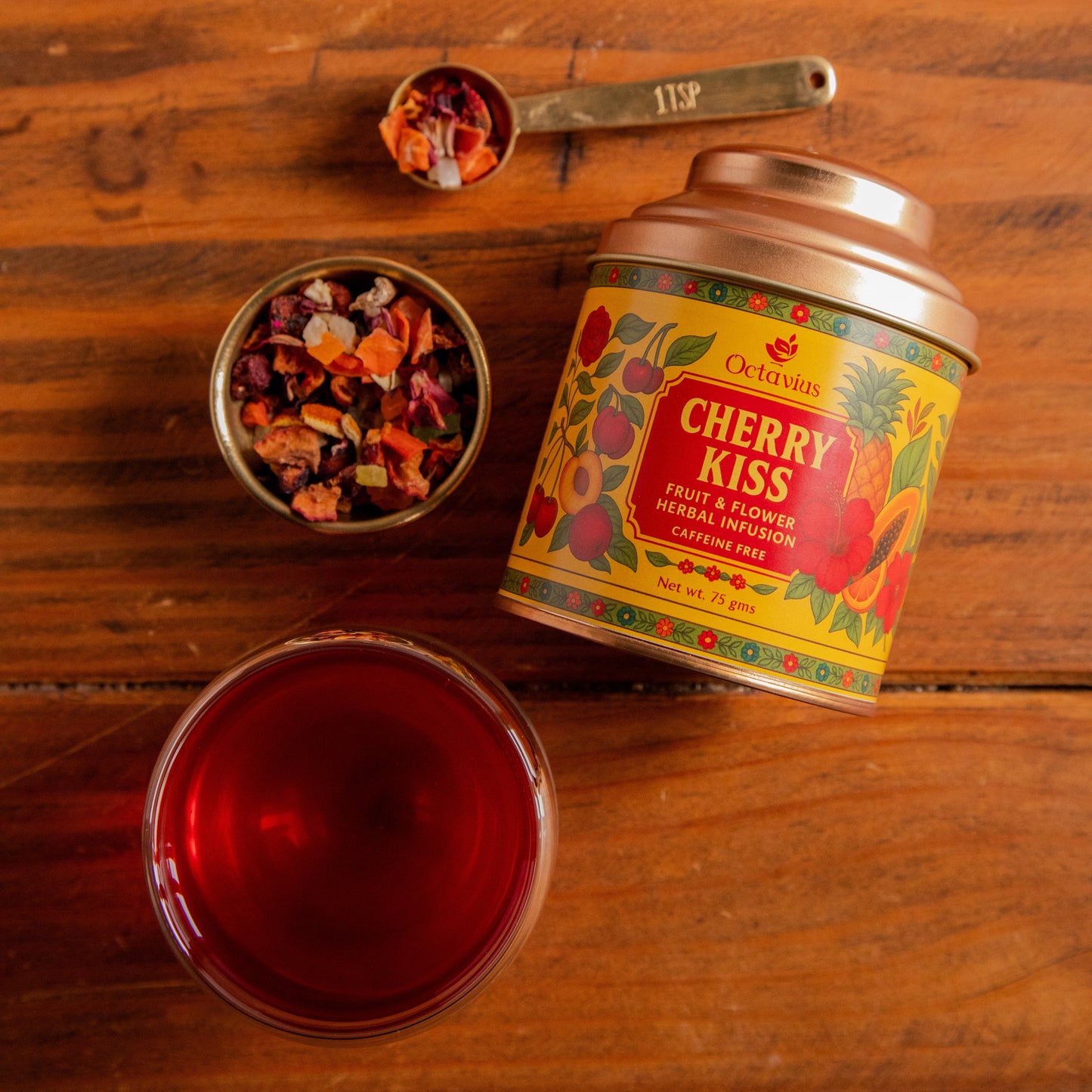 Octavius Cherry Kiss – Fruit & Flower Herbal Infusion (75g) 75g