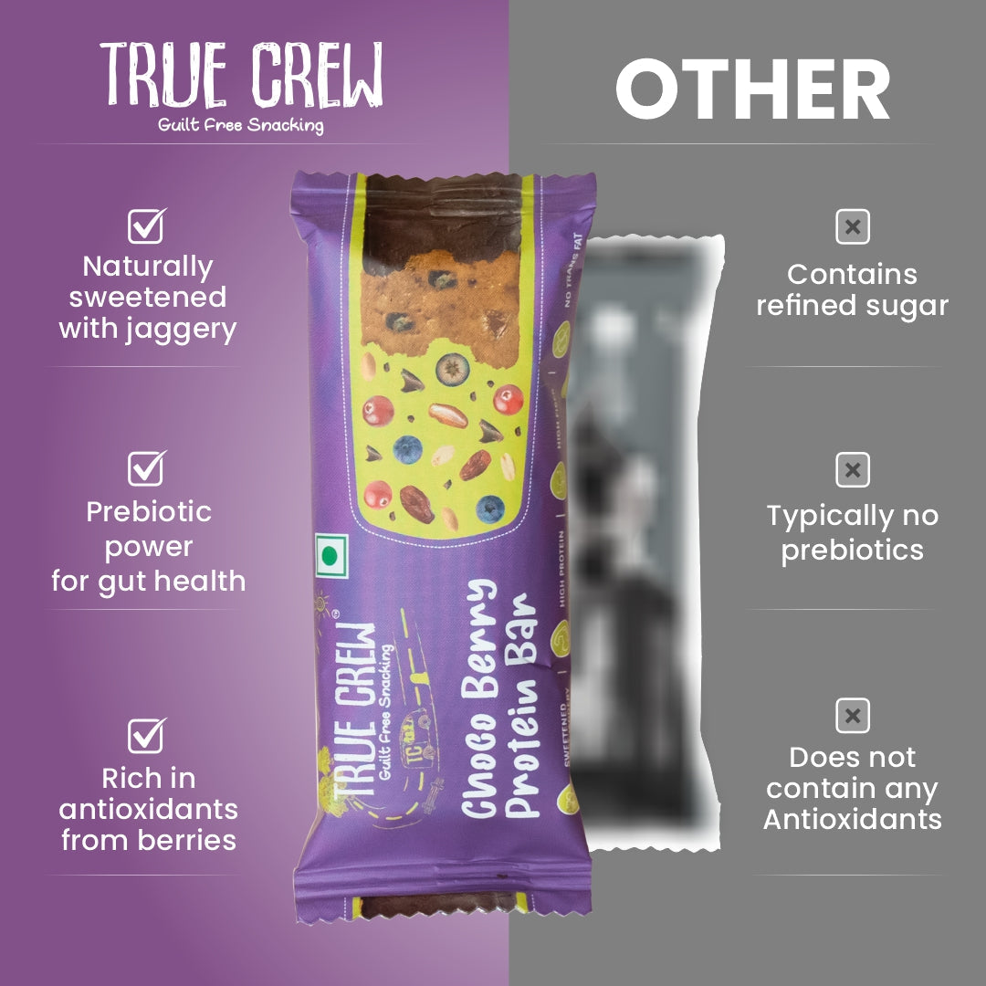 TRUE CREW - Choco Berry Protein Bar, 25 g 25g