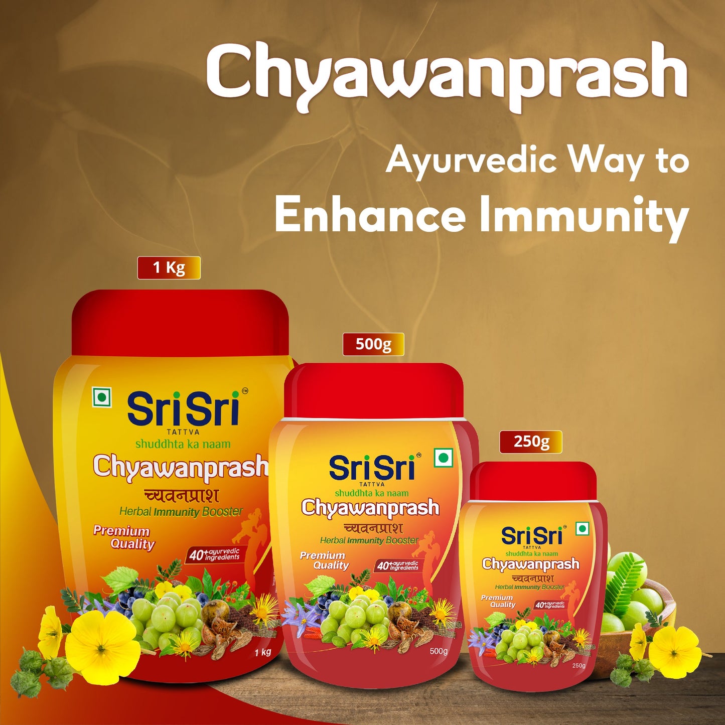 Chyawanprash - Herbal Immunity Booster with 40+ Ayurvedic Ingredients for Better Strength and Stamina, 500 g 500g